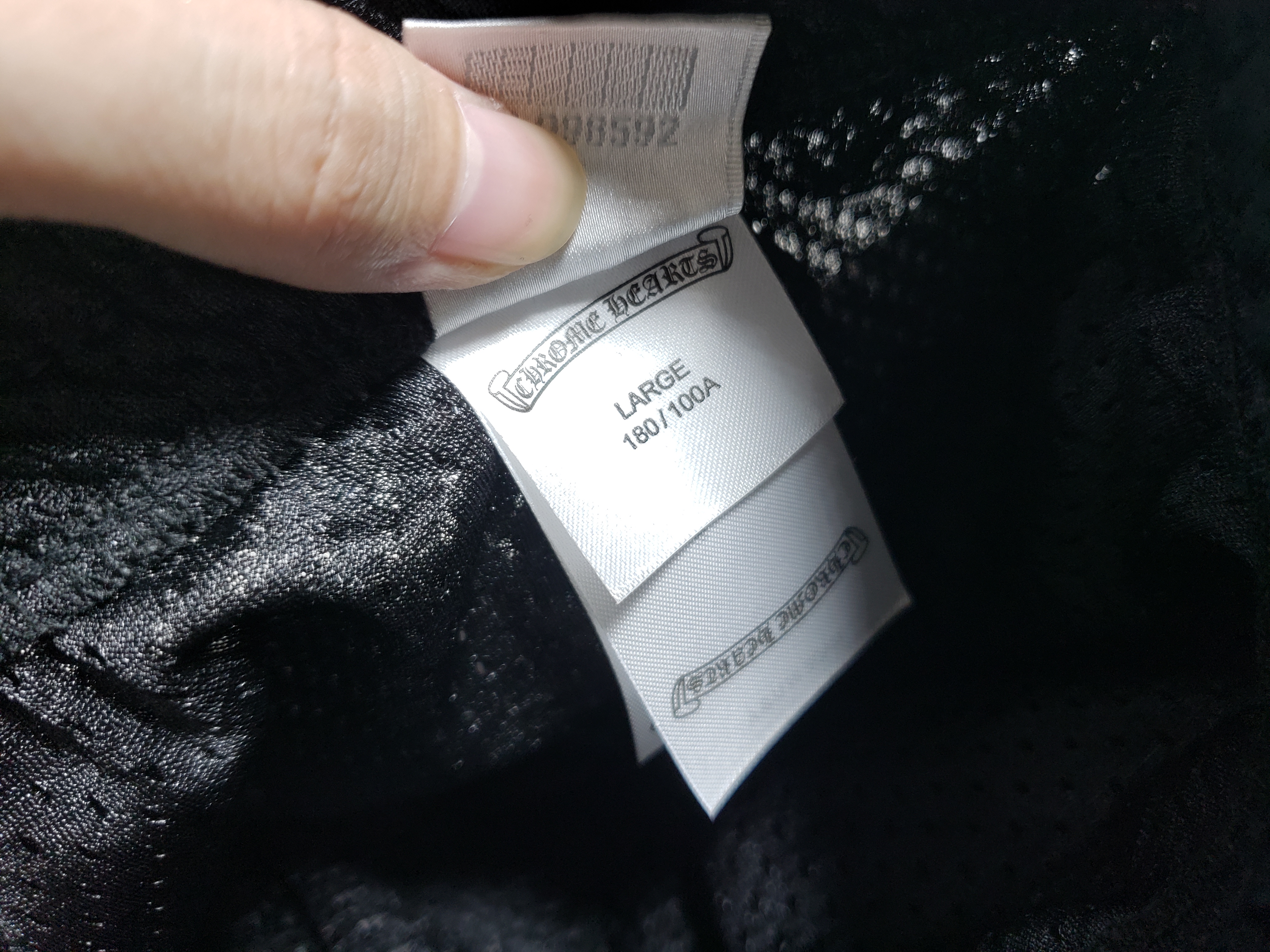 Chrome Hearts Black Mesh Jersey Pants