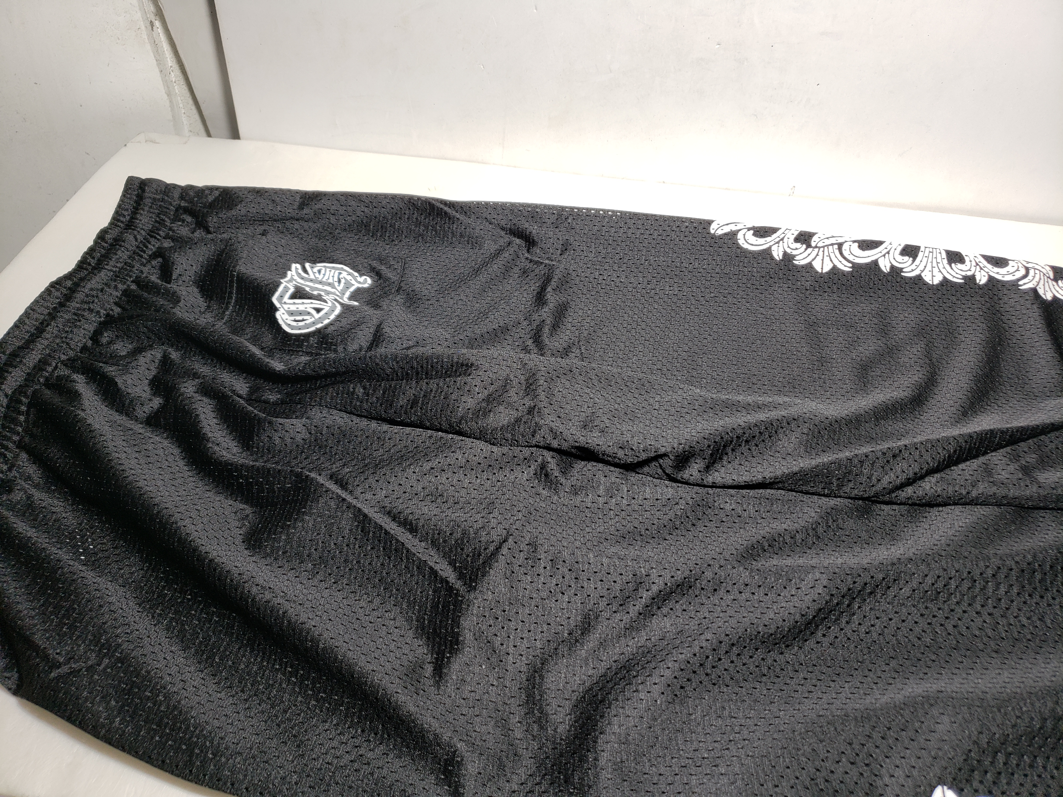 Chrome Hearts Black Mesh Jersey Pants