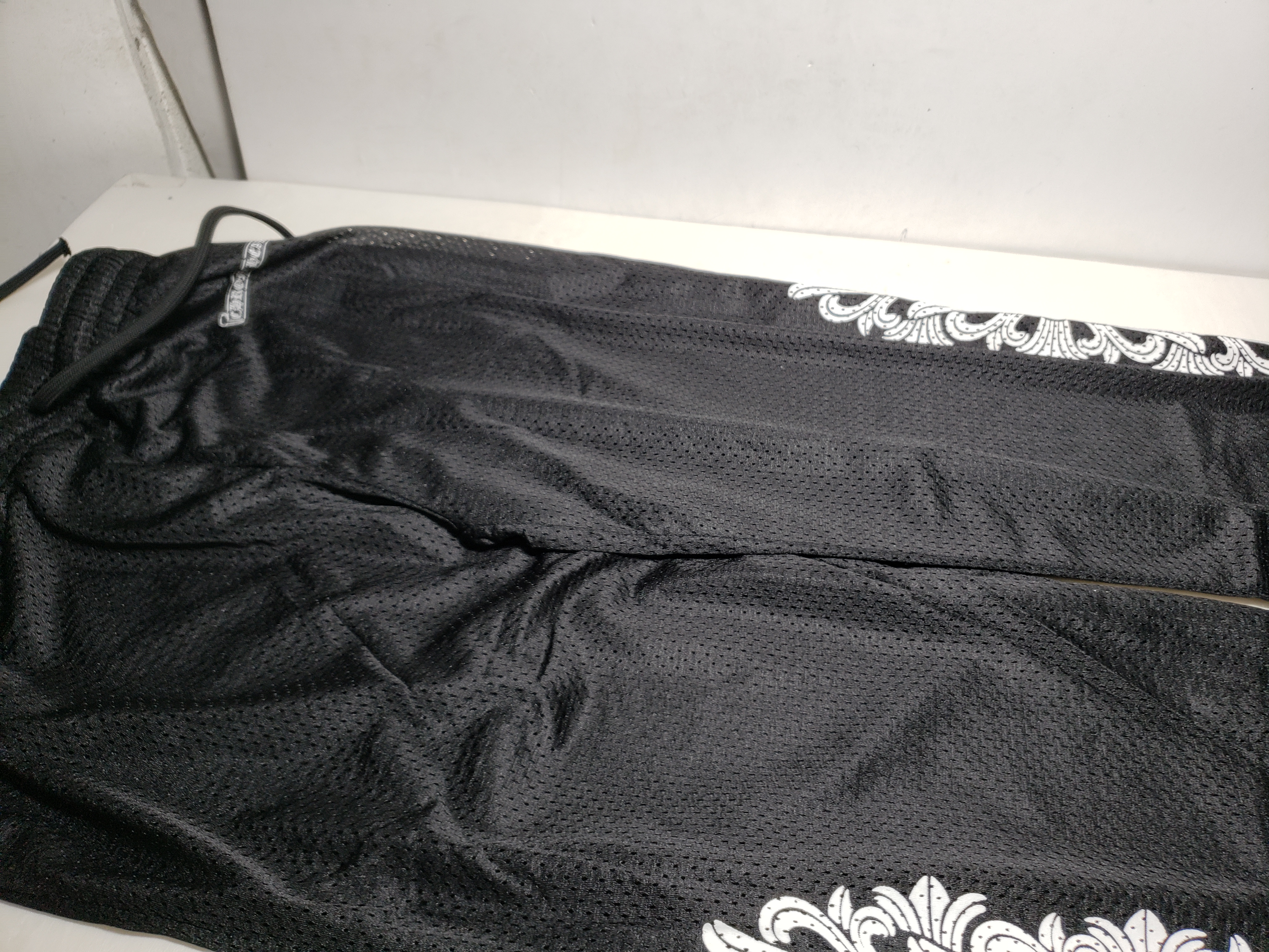 Chrome Hearts Black Mesh Jersey Pants
