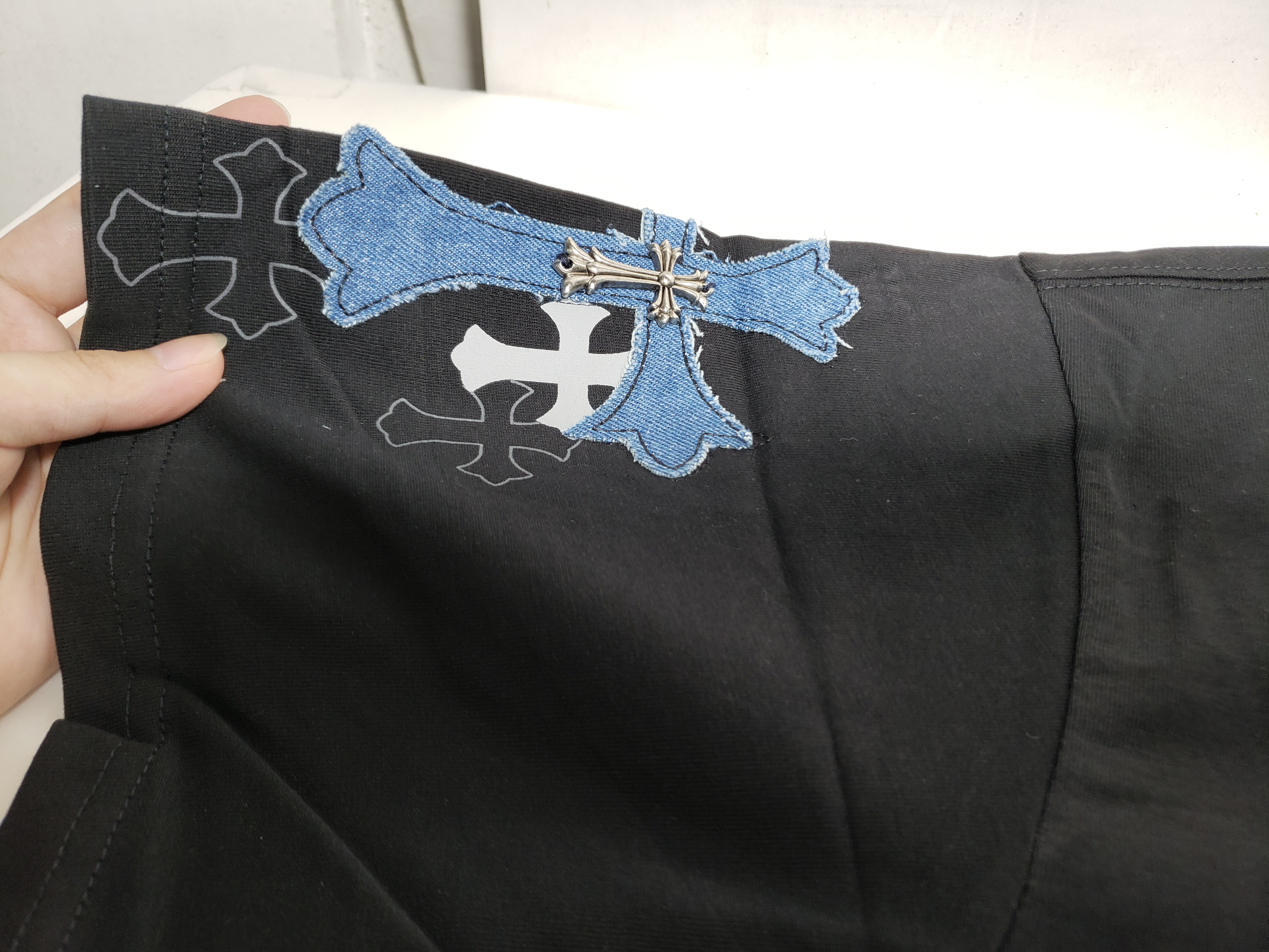 Chrome Hearts colorful silver cross T-Shirts