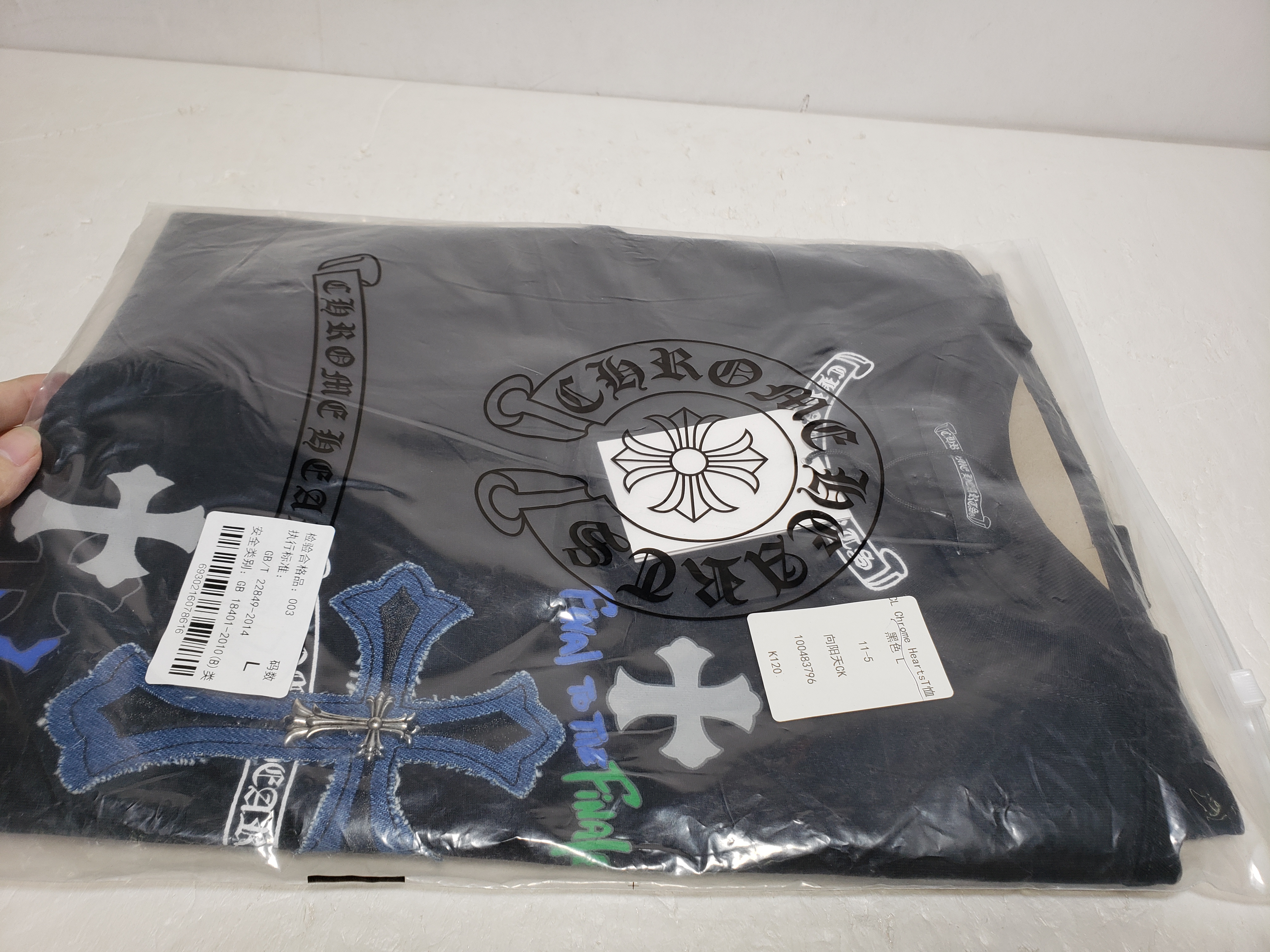 Chrome Hearts colorful silver cross T-Shirts