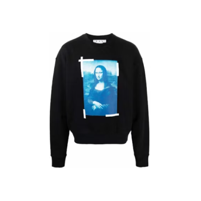 Off White Hoodie Monalisa Black/Blue 01