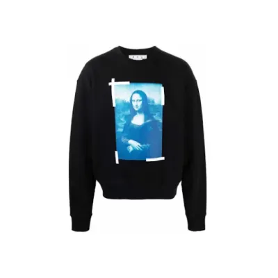 Off White Hoodie Monalisa Black/Blue 01