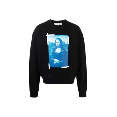 Off White Hoodie Monalisa Black/Blue 01