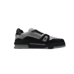 PKGoden LOUIS VUITTON Trainer Black Silver diamond