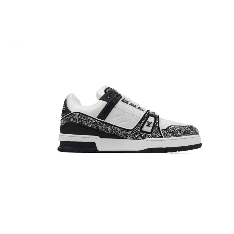 PKGoden LOUIS VUITTON Trainer Black White diamond