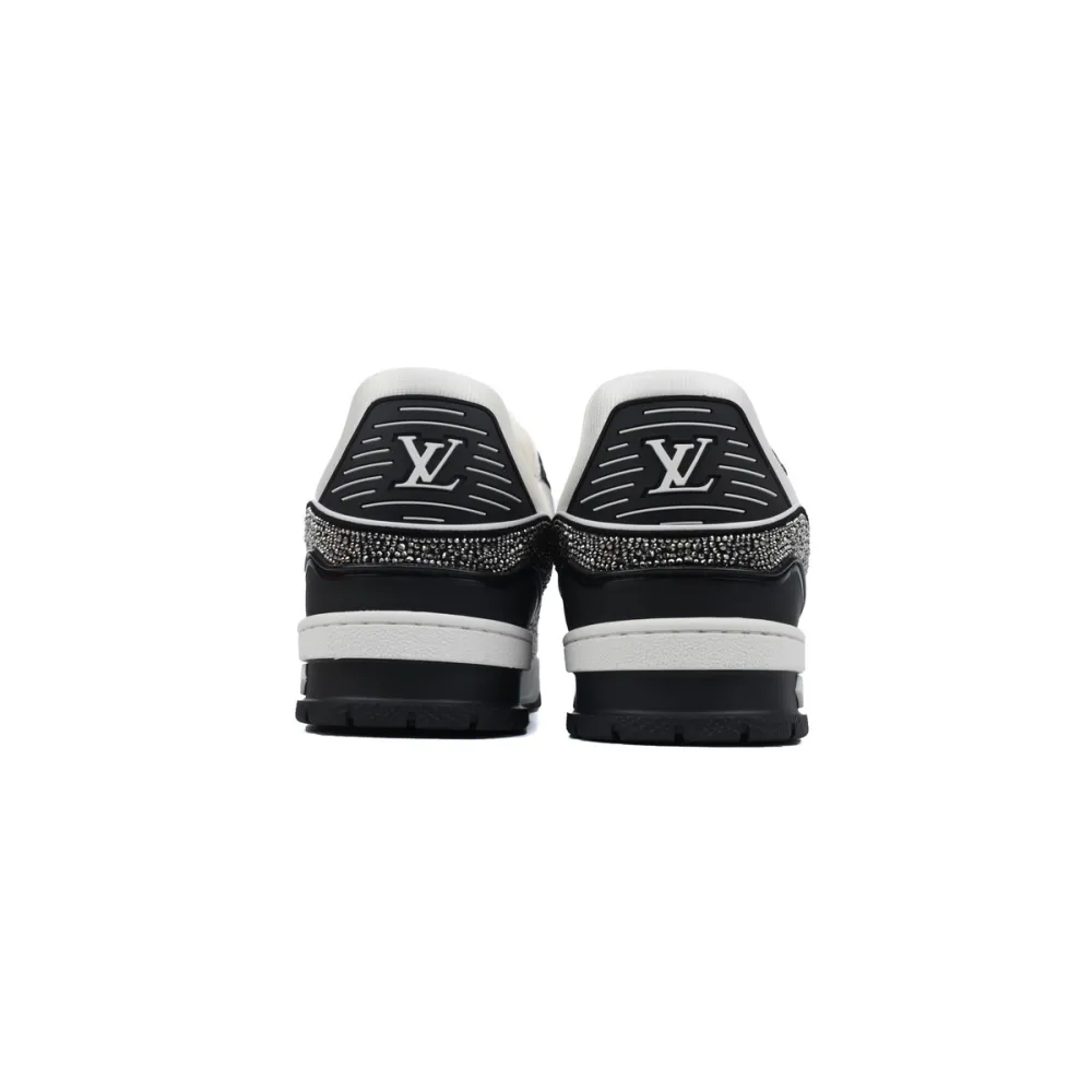 PKGoden LOUIS VUITTON Trainer Black White diamond
