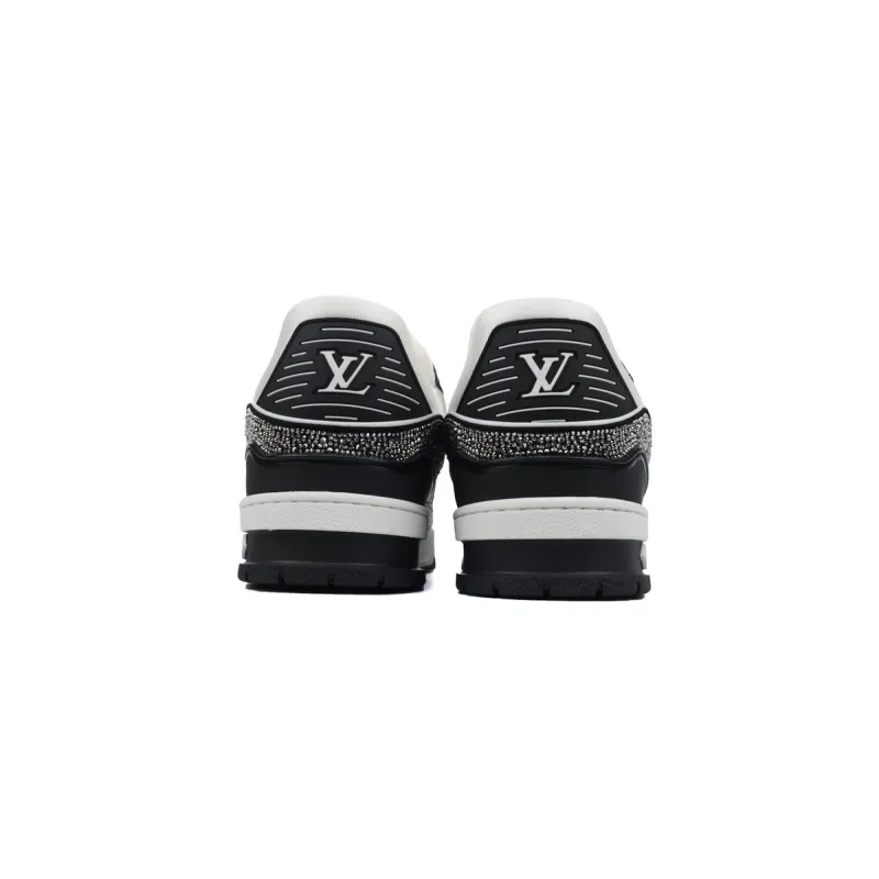 PKGoden LOUIS VUITTON Trainer Black White diamond