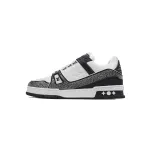 PKGoden LOUIS VUITTON Trainer Black White diamond