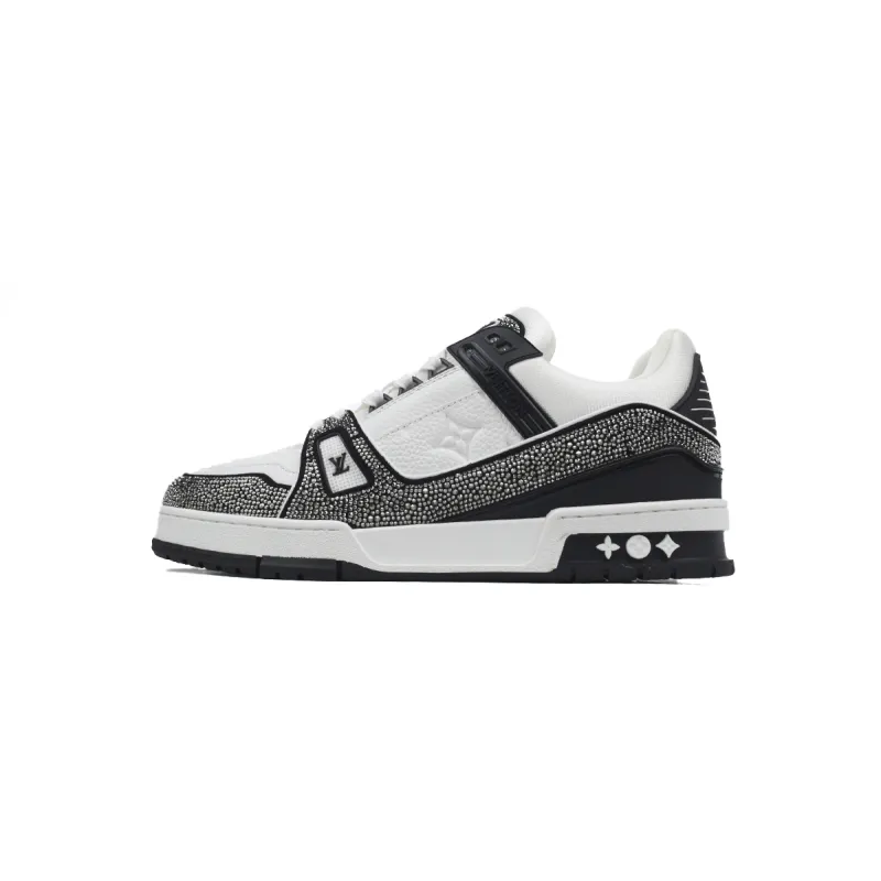 PKGoden LOUIS VUITTON Trainer Black White diamond