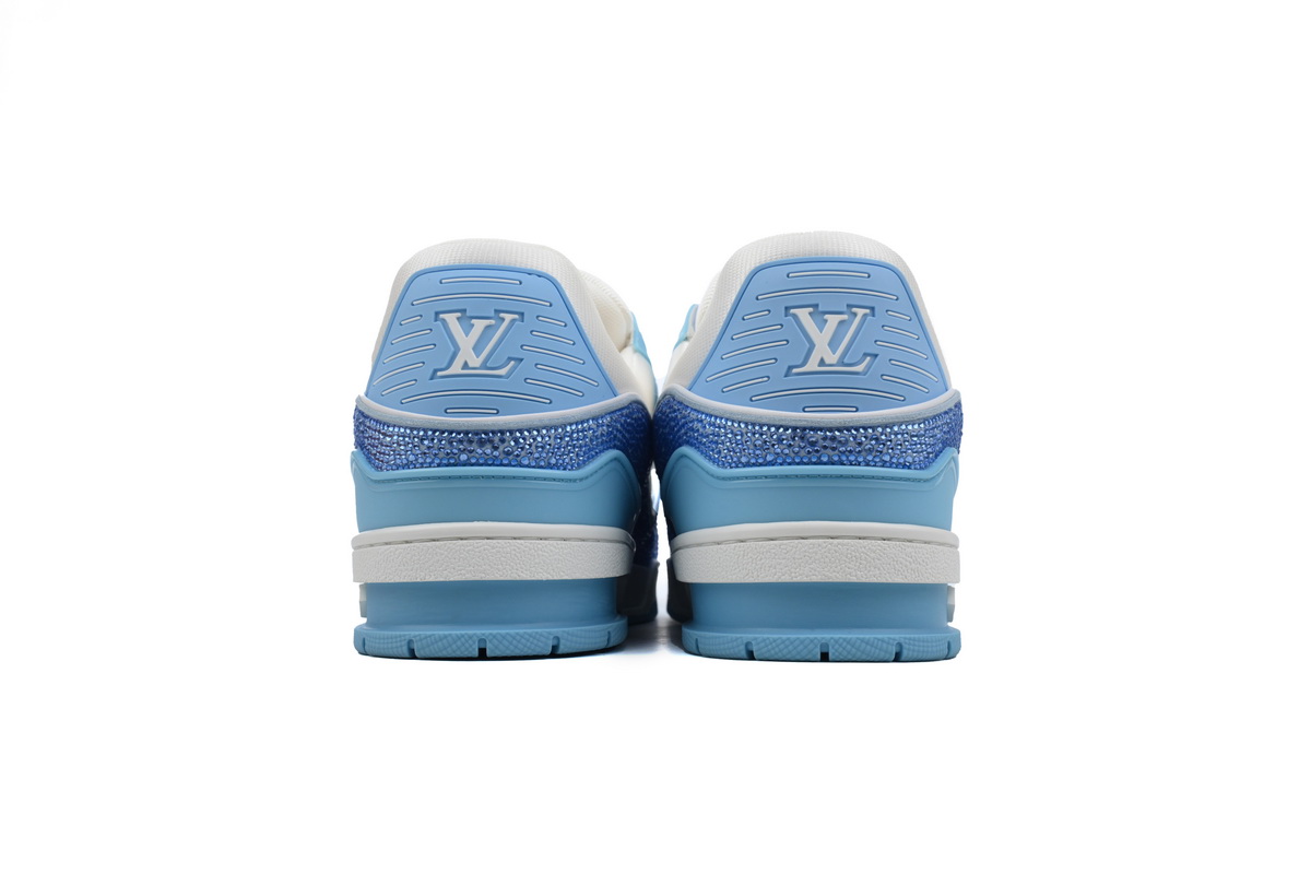 PKGoden LOUIS VUITTON Trainer Blue white Diamond