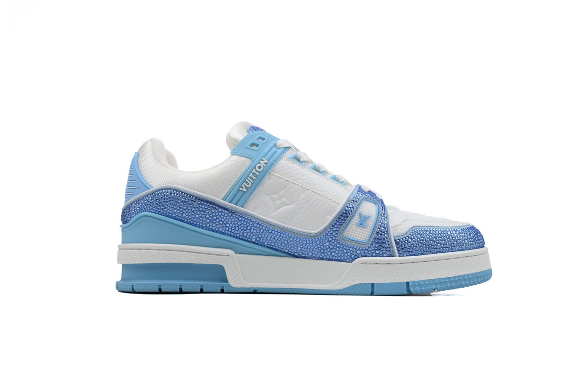 PKGoden LOUIS VUITTON Trainer Blue white Diamond