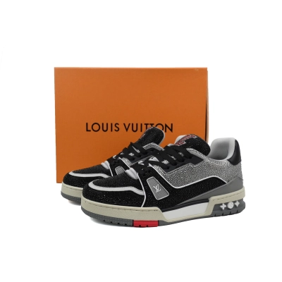 PKGoden LOUIS VUITTON Trainer Grey Black diamond 02
