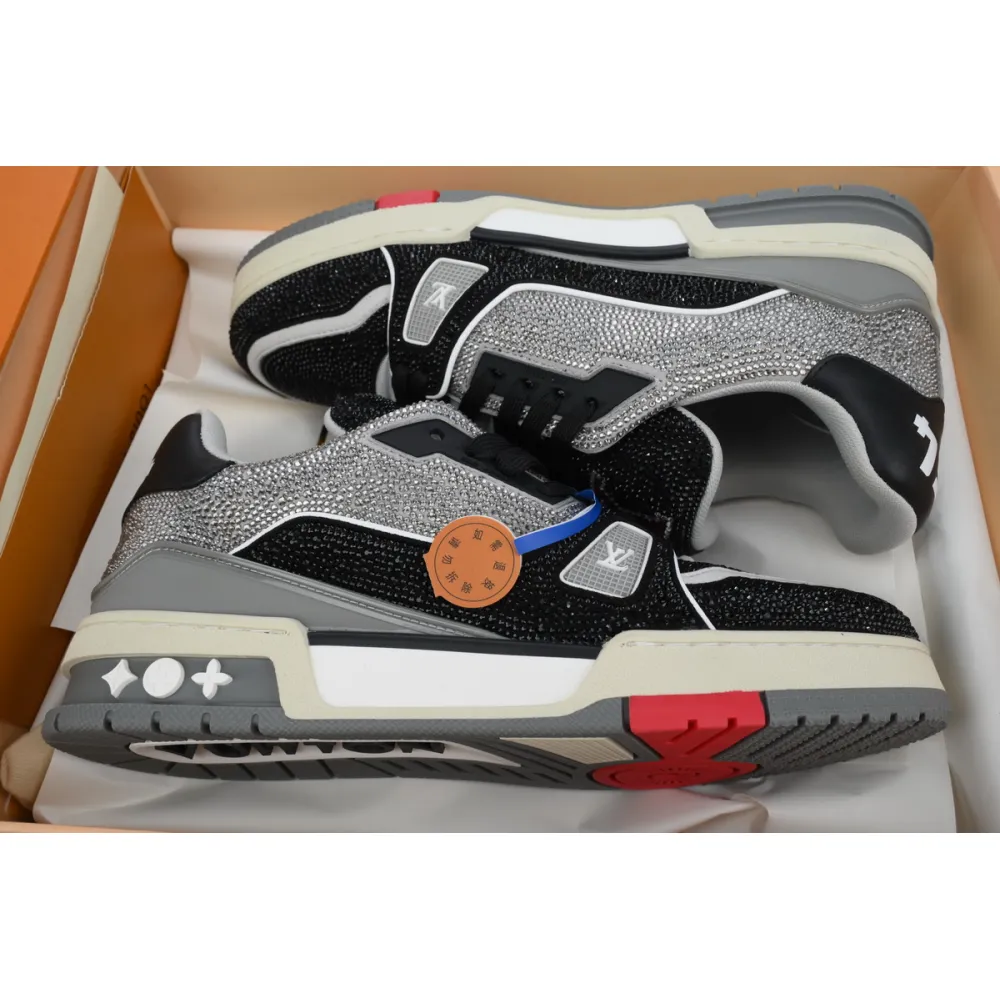 PKGoden LOUIS VUITTON Trainer Grey Black diamond