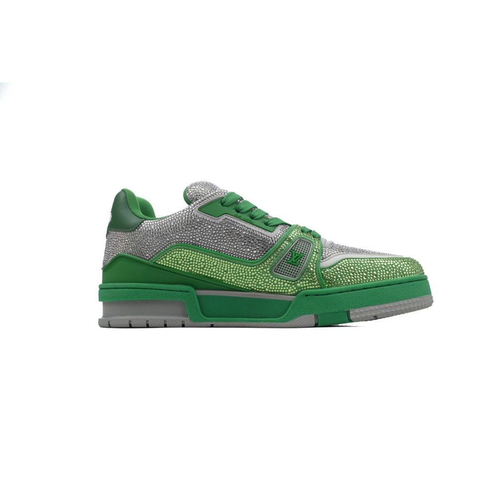 PKGoden LOUIS VUITTON Trainer Grey green Diamond