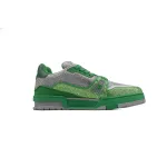 PKGoden LOUIS VUITTON Trainer Grey green Diamond