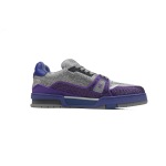 PKGoden LOUIS VUITTON Trainer Grey Purple diamond