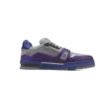 PKGoden LOUIS VUITTON Trainer Grey Purple diamond