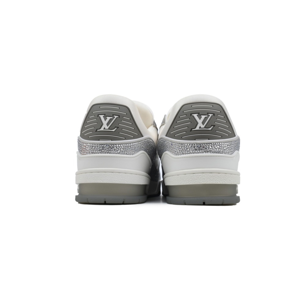 PKGoden LOUIS VUITTON Trainer Grey white Diamond