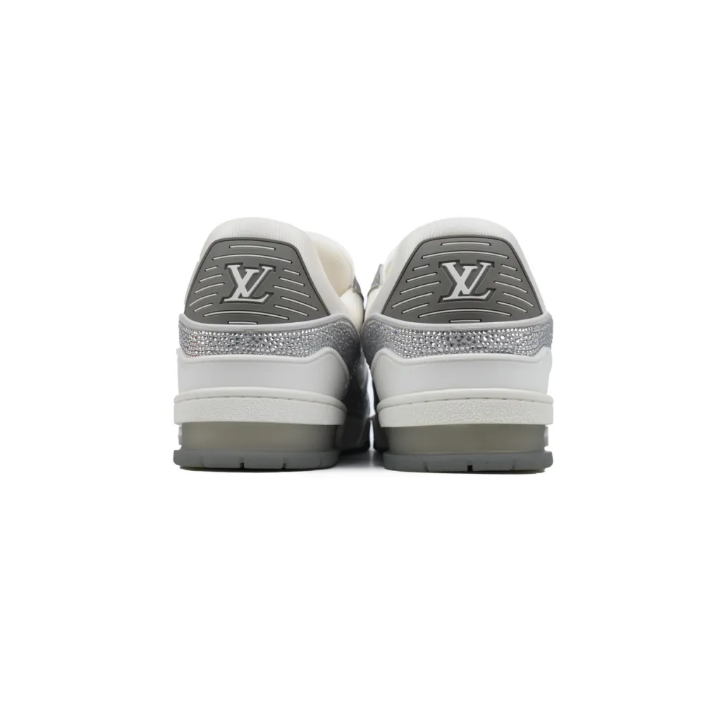 PKGoden LOUIS VUITTON Trainer Grey white Diamond