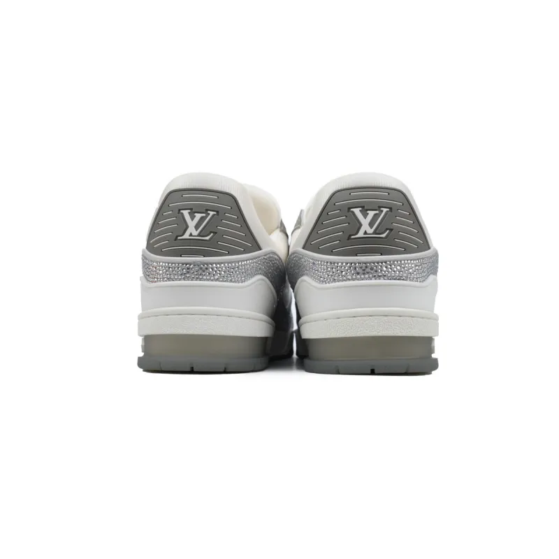 PKGoden LOUIS VUITTON Trainer Grey white Diamond