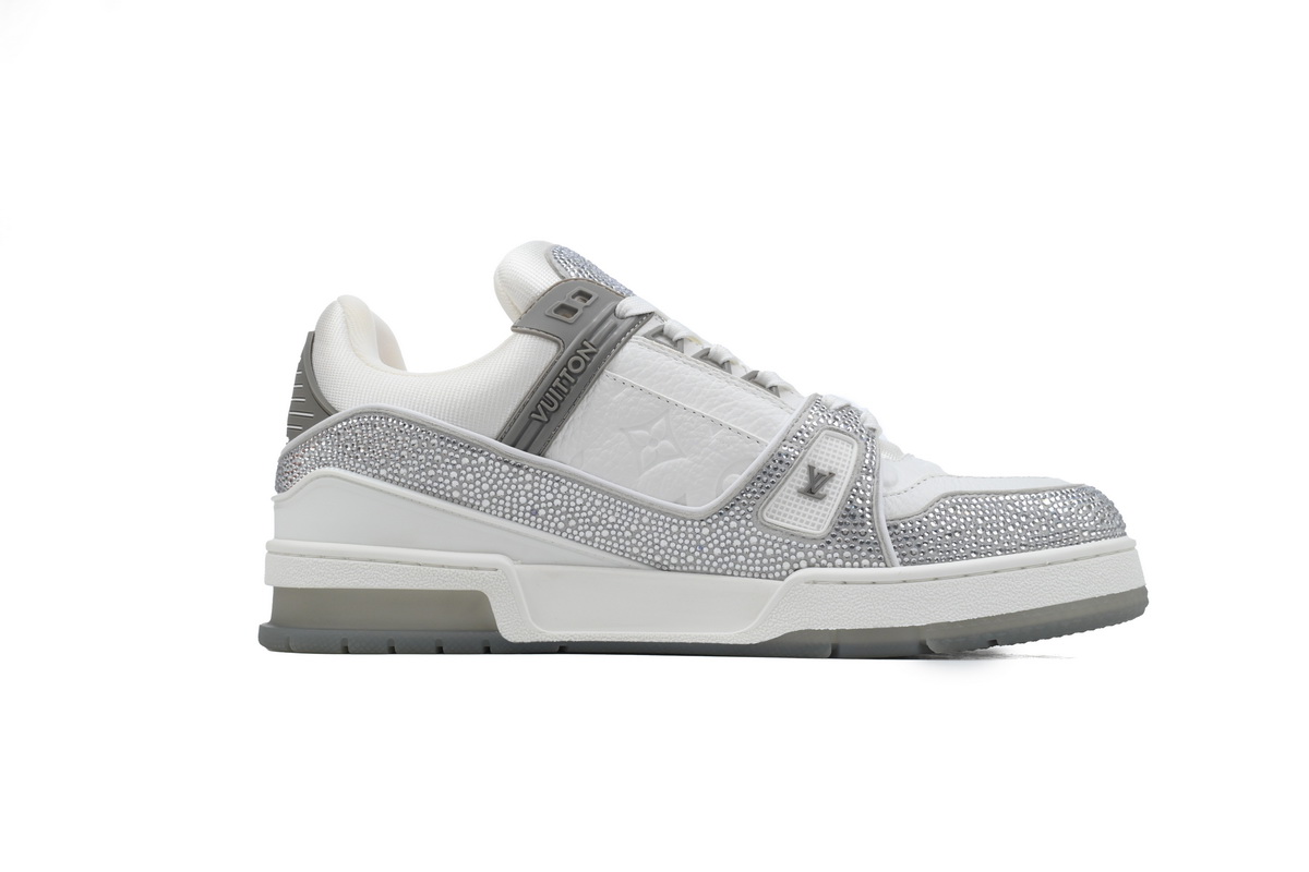 PKGoden LOUIS VUITTON Trainer Grey white Diamond