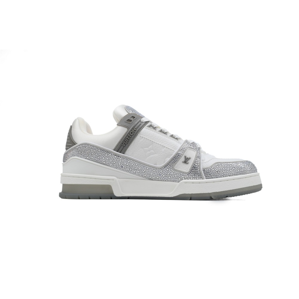 PKGoden LOUIS VUITTON Trainer Grey white Diamond