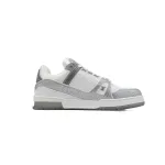 PKGoden LOUIS VUITTON Trainer Grey white Diamond