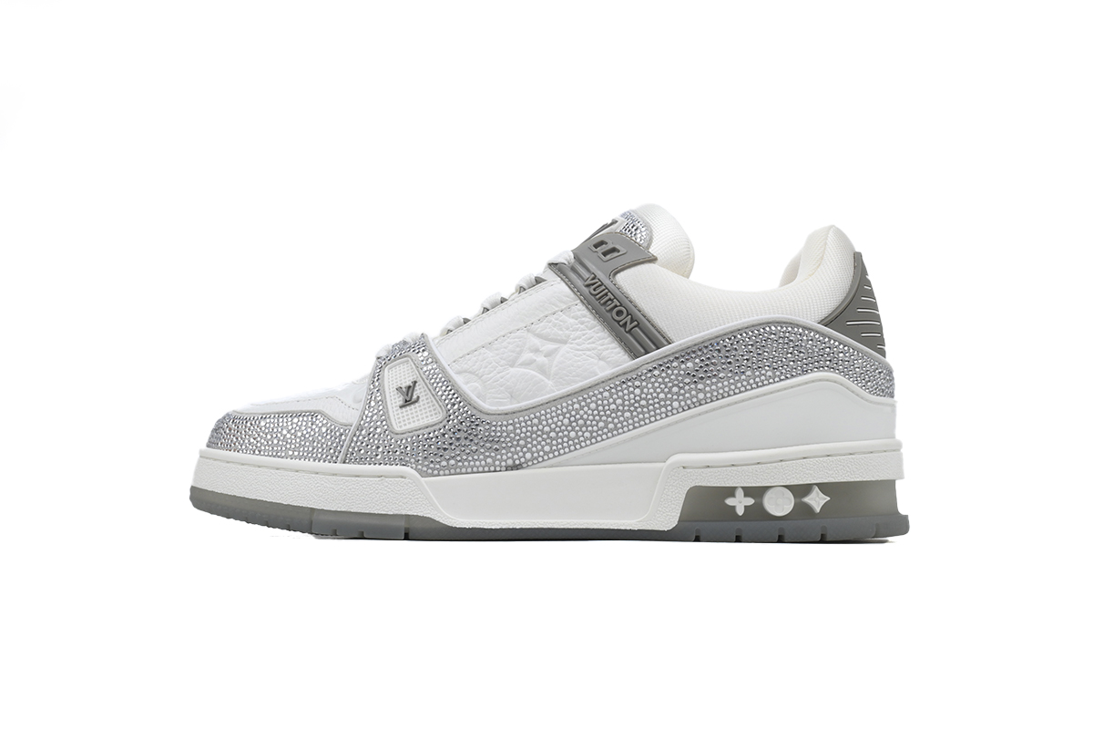 PKGoden LOUIS VUITTON Trainer Grey white Diamond