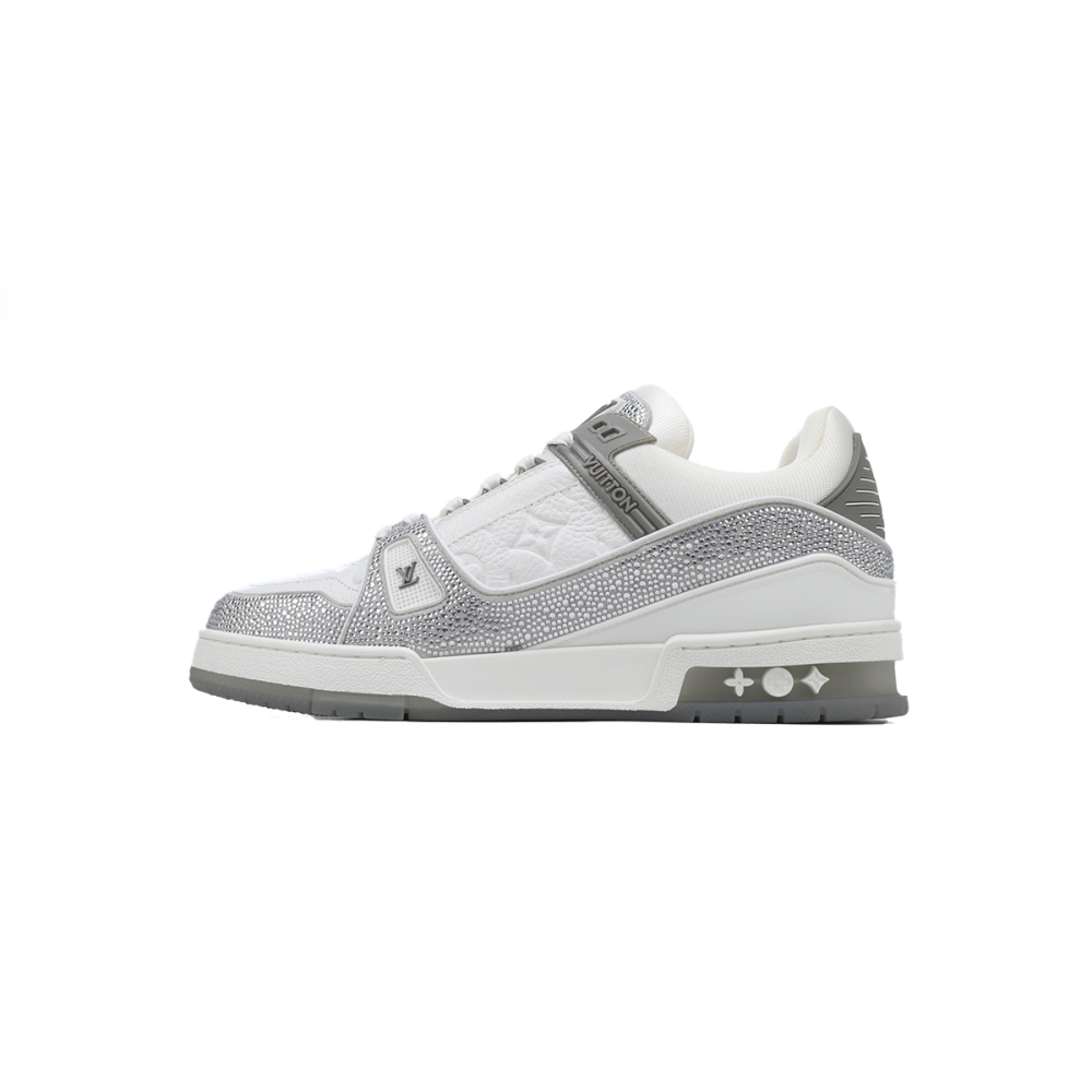 PKGoden LOUIS VUITTON Trainer Grey white Diamond