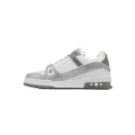 PKGoden LOUIS VUITTON Trainer Grey white Diamond