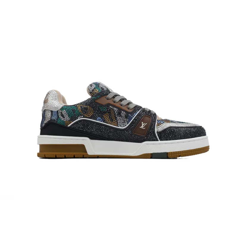 PKGoden LOUIS VUITTON Trainer Khaki camouflage diamond