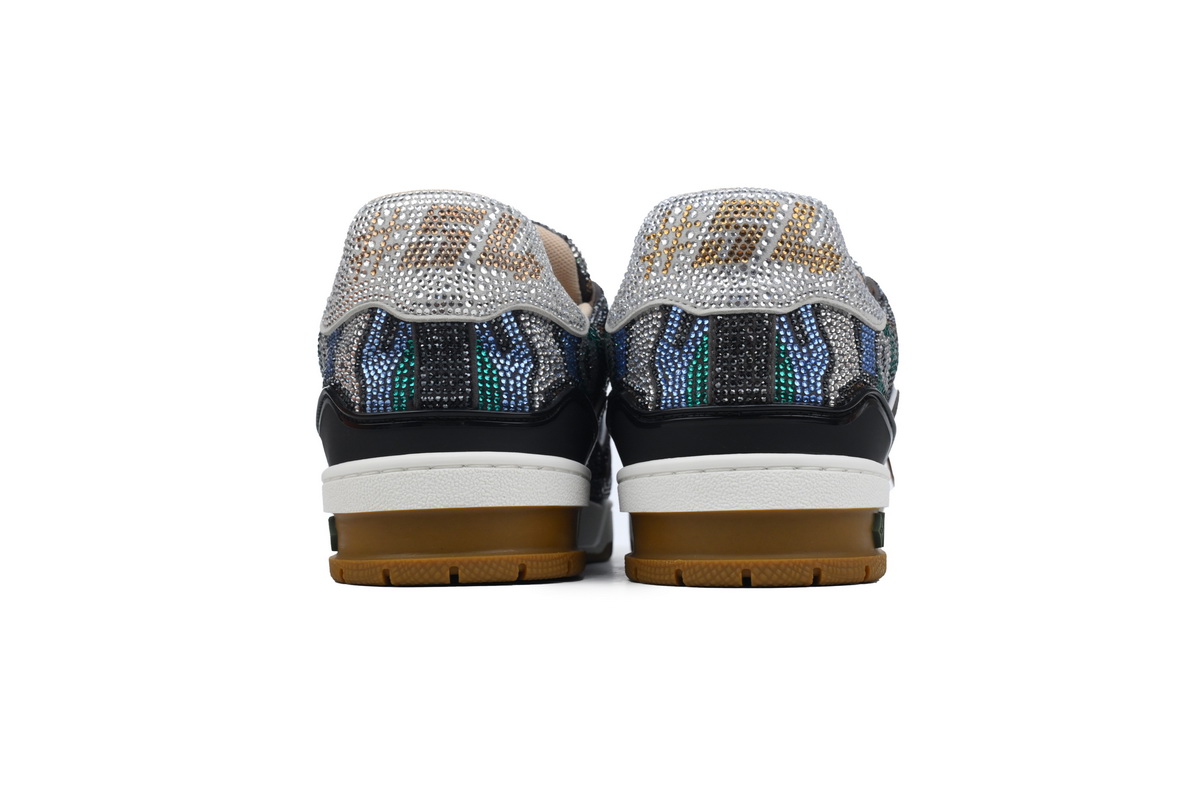 LOUIS VUITTON Trainer Khaki camouflage diamond