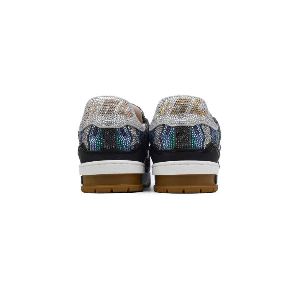 PKGoden LOUIS VUITTON Trainer Khaki camouflage diamond