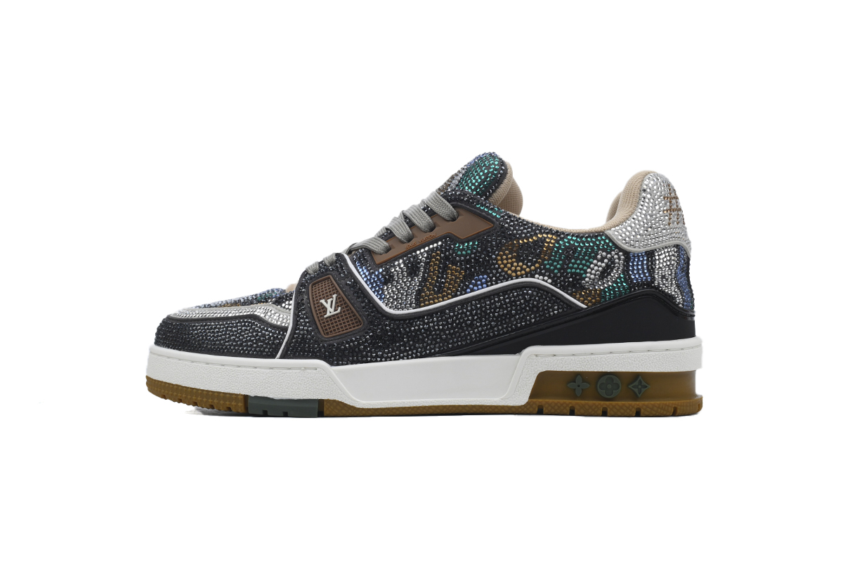 LOUIS VUITTON Trainer Khaki camouflage diamond