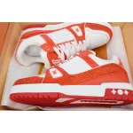 PK LOUIS VUITTON Trainer Orange White diamond