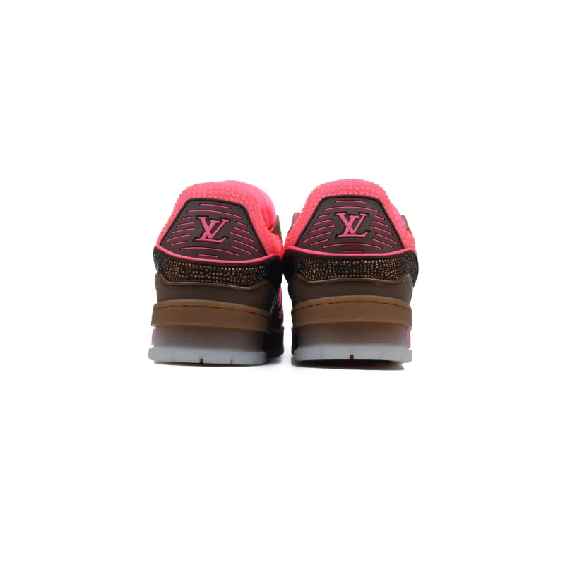 PKGoden LOUIS VUITTON Trainer Pink brown diamond