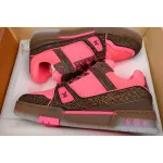 PKGoden LOUIS VUITTON Trainer Pink brown diamond