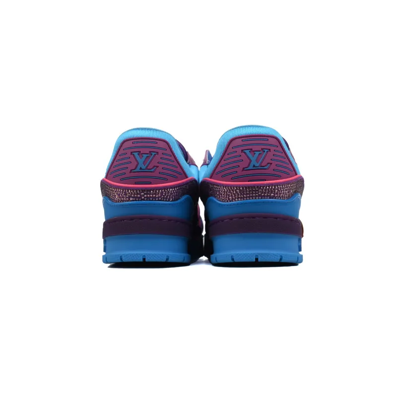 PKGoden LOUIS VUITTON Trainer Purple Blue diamond