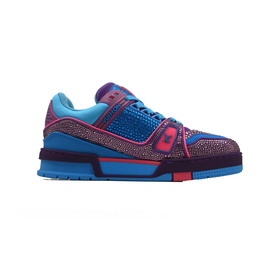 PKGoden LOUIS VUITTON Trainer Purple Blue diamond