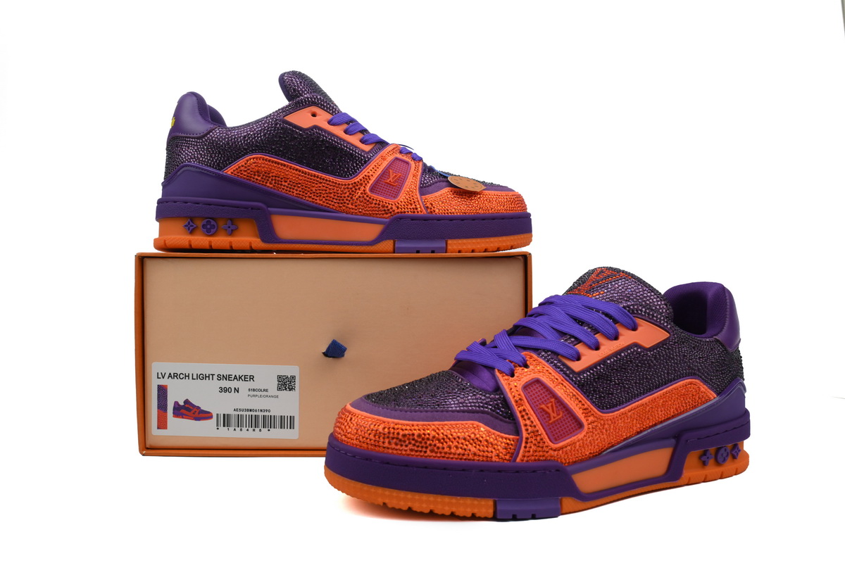 LOUIS VUITTON Trainer Purple Orange diamond