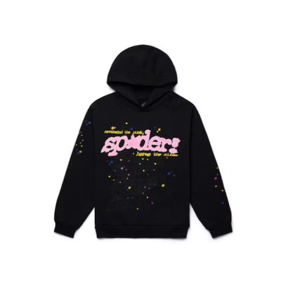 Sp5der P*NK V2 Hoodie Black  01