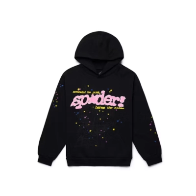 Sp5der P*NK V2 Hoodie Black  01