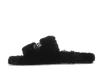 Balenciaga Furry Slide Black/White/Pink/Grey