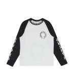Chrome Hearts Horseshoe Neck Logo 3/4 Shirt Black/White