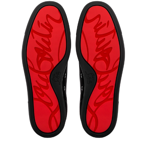 Christian Louboutin Louis Junior Spikes Veau Velours Sneaker Black, 1130575CM53