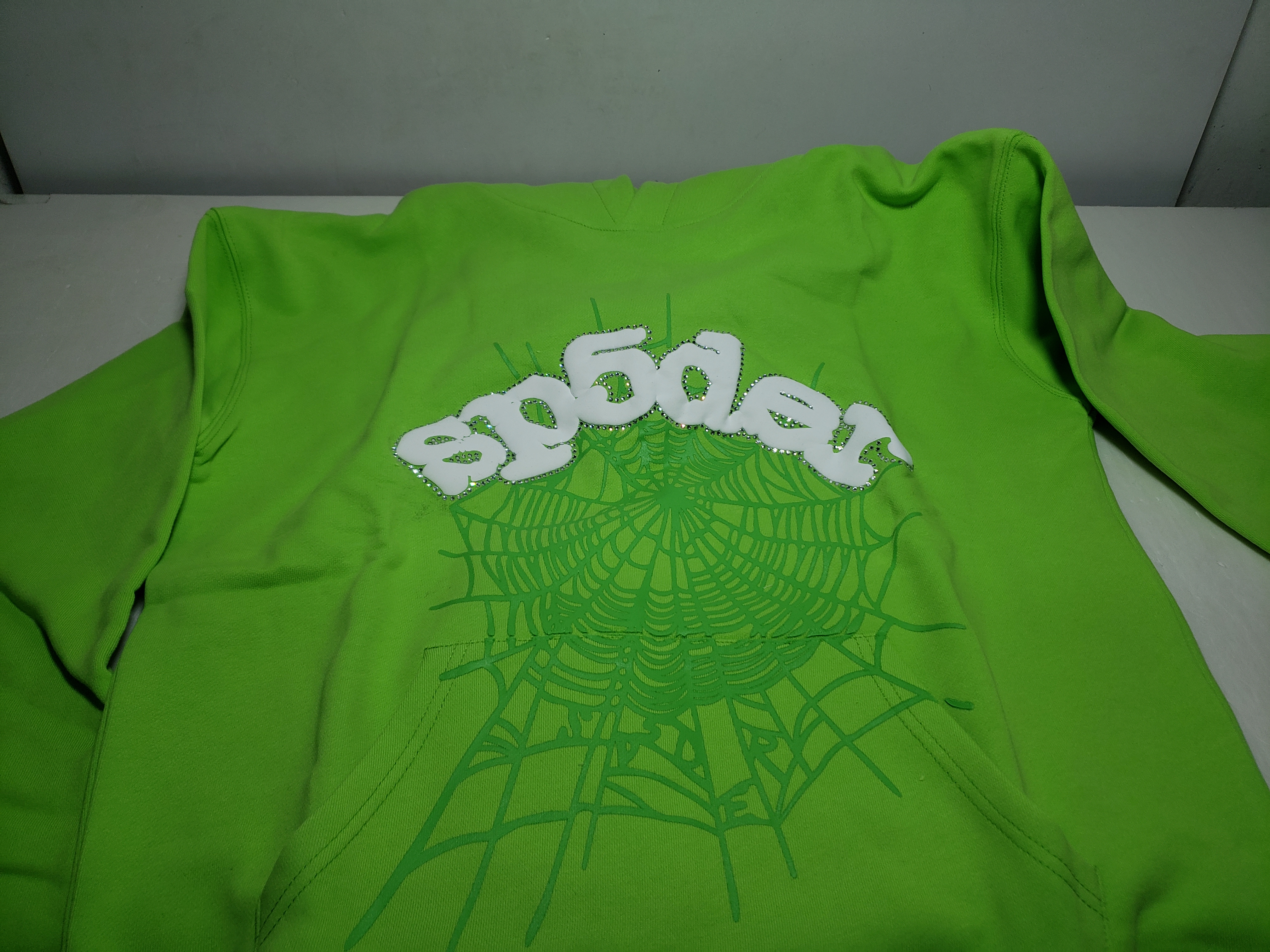 SP5DER Web Hoodie Slime Green