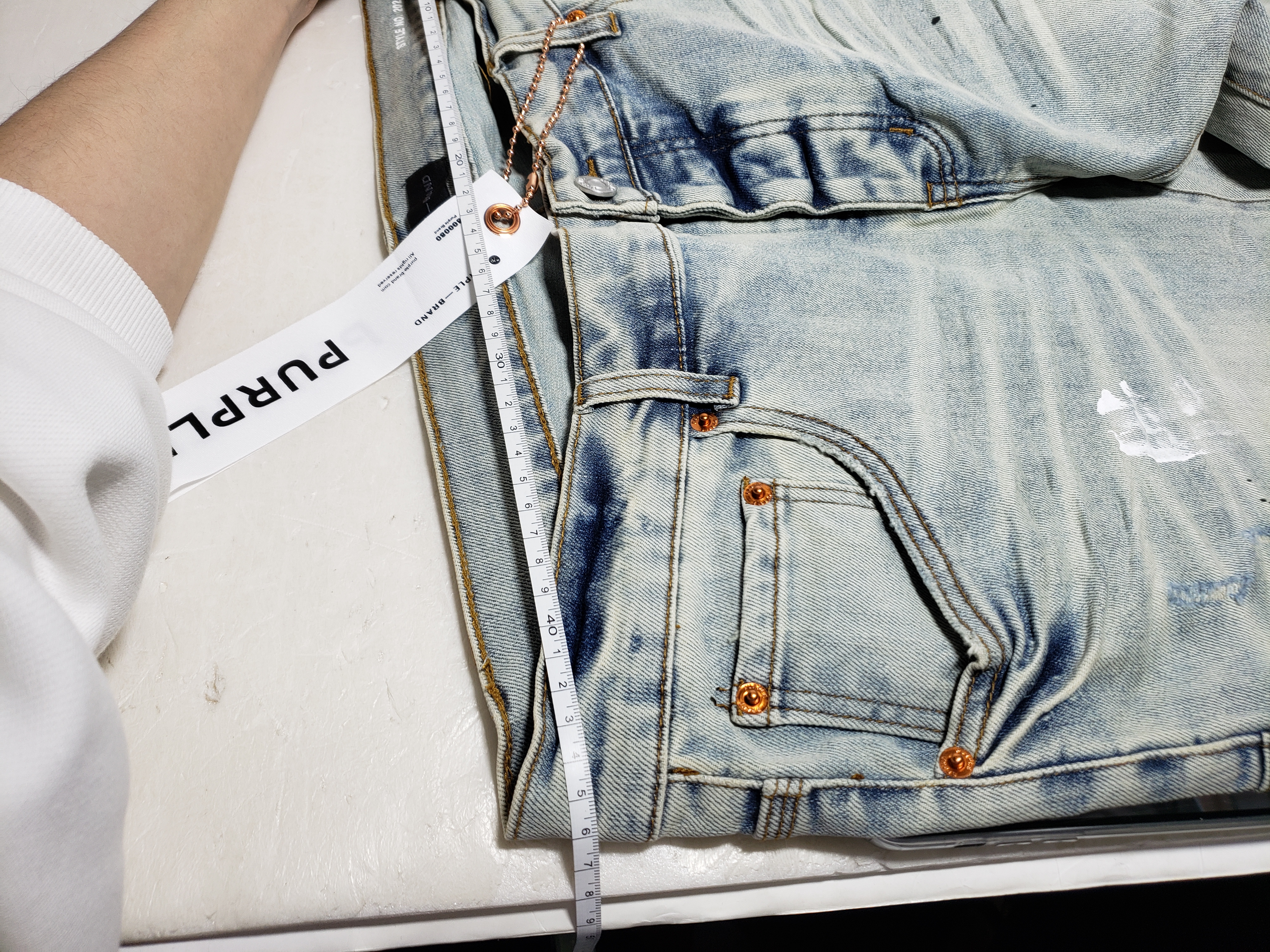 Purple Jeans American High Street Blue Distressed Distressed 2024 New Fashion Trend High Quality Jeans