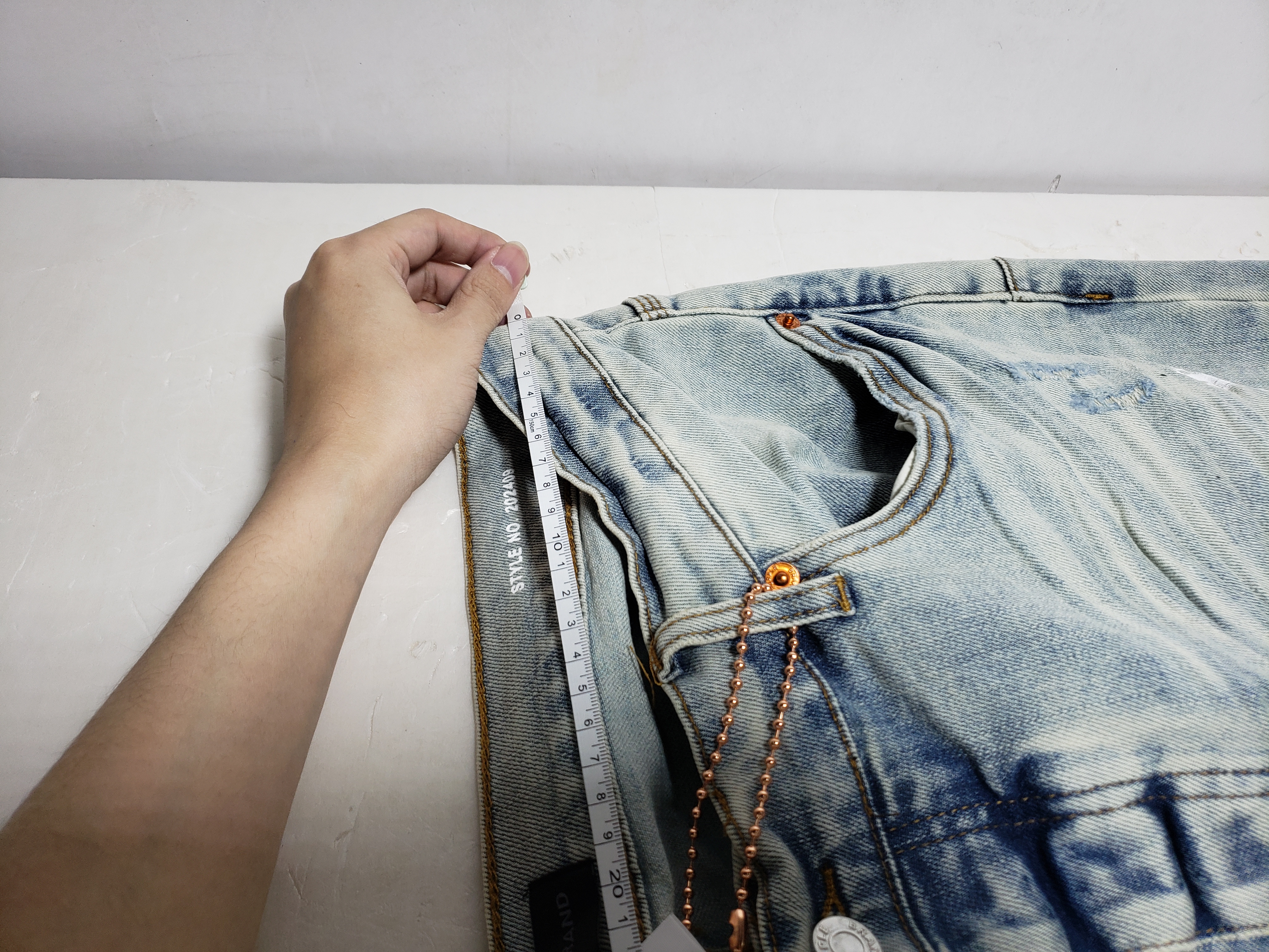 Purple Jeans American High Street Blue Distressed Distressed 2024 New Fashion Trend High Quality Jeans