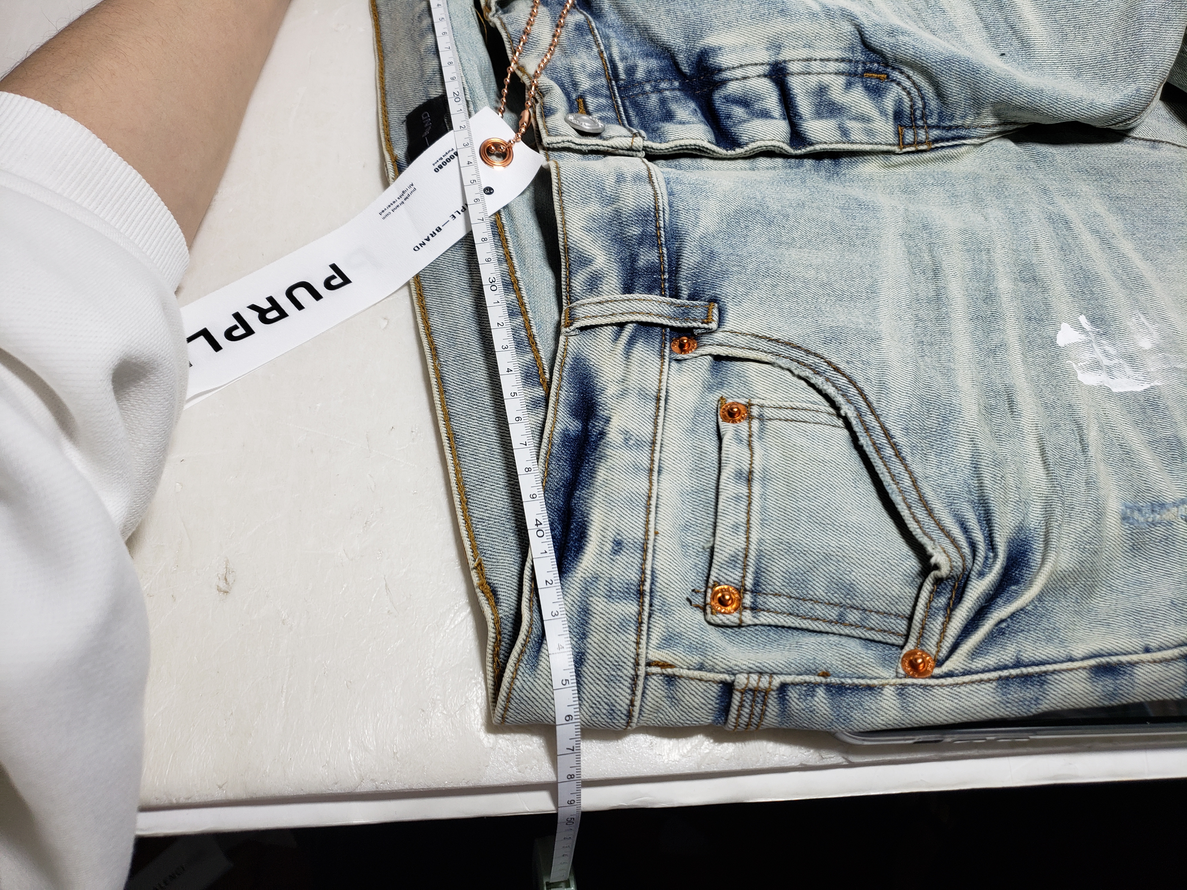 Purple Jeans American High Street Blue Distressed Distressed 2024 New Fashion Trend High Quality Jeans